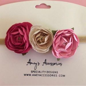 headdress for babies flower design pink color